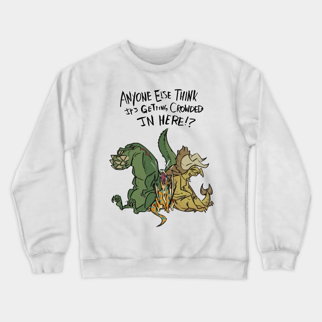 Crowded Monster Hunter Crewneck Sweatshirt by Creative Mechanics